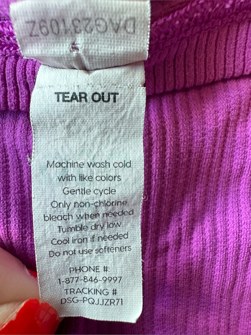 DSG Girls' Short Sleeve Active Tee - Purple- size 8/9 - Picture 4 of 4